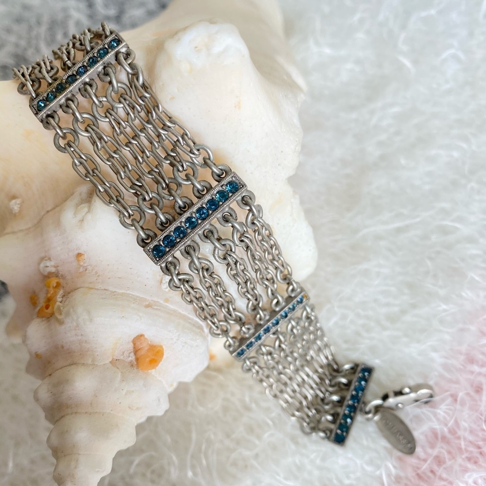 💝 Tommassini Swarovski Chain Link Bracelet Silver